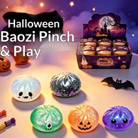 Mainan Squishy Karet Bentuk Kepala Labu Halloween Lintas Negara, Mainan Penghilang Stres Berkilau Kreatif, Kemasan Kotak Grosir untuk Segala Usia