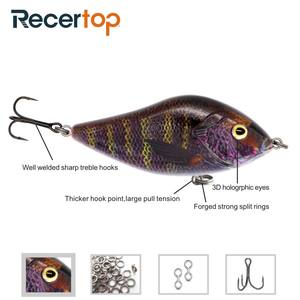 4 ''esca da pesca con esca per Pike Jerk non verniciata - Product Image 4