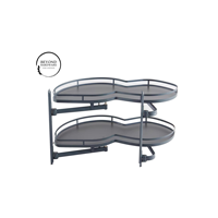 Organisateur de coin magique moderne panier à tiroirs armoire de cuisine peu encombrante Solution d'angle aveugle avec plateau pivotant à tirer