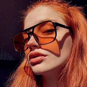 Gafas de Sol Grandes Vintage para Hombre y Mujer, Gafas de Sol Cuadradas de Marca de Diseñador, Unisex, Lentes Negras, Protección UV400 - Product Image 4