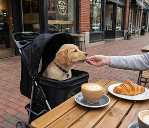 नए वाटरप्रूफ, पोर्टेबल, फोल्डेबल, बहुक्रियाशील चार पहिया पालतू रोलर - Product Image 2