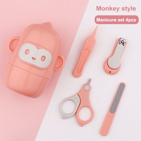 4 en 1 Coupe-ongles pour bébé Ciseaux Lime Pince à épiler Manucure Pédicure Kit Baby Nail Care Grinder Tool Kit Set