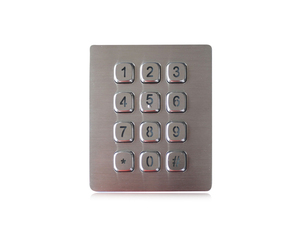 4x3 ATM <strong>Keypads</strong> 12 <strong>Keys</strong> Metal <strong>Keypad</strong> - Product Image 2