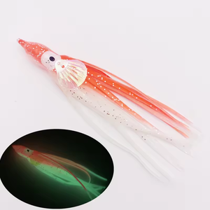 Nouvelles jupes de calamar lumineuses de 12 cm, leurres souples de pêche en forme d'octopus avec écailles <span class=keywords><strong>pour</strong></span> la pêche à la traîne - Product Image 5
