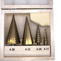 Jeu de 3 forets étagés haute vitesse revêtus de titane, 4-32 mm, longueur de travail 35 mm, outils de perçage pour métaux et aciers