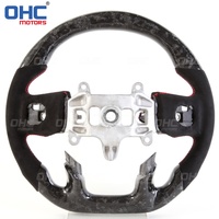 Volant en fibre de carbone LED forgé pour Dodge, volants personnalisés Ram 1500 2019 2020 2021 Trx Rebel Laramie Ohc Motors
