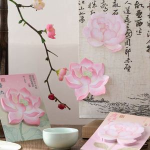 Guofeng Self-Adhesive Flower-Shaped <b>Memo</b> <b>Pads</b> High Quality Notes for School Office Use Practical Decoration - Product Image 4