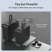 Chargeur USB C 65W OEM ODM avec câble long, chargeurs muraux universels pour ordinateurs portables, adaptateur secteur pour MacBook, Dell, HP, Lenovo, Asus