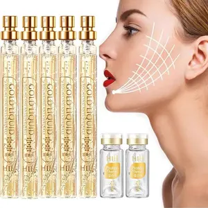 Hot A HIH Gold Protein Peptide Kit Colágeno Solúvel Protein 24k Golden Serum Set Lifting Firming Fade Fine Line Anti Aging