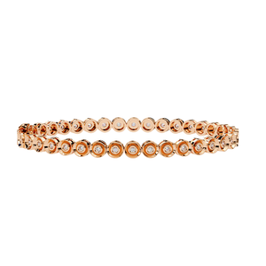 Bracelet léger en or rose pour femme, style minimaliste, aspect brillant, bijou à porter au quotidien, idée cadeau, bracelet diamant. - Product Image 2