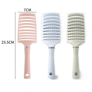 Cepillo Desenredante para Cabello Húmedo y Seco, Diseño Hueco, Plástico, Peine para Peinar, Cepillo Ventilado Curvo Personalizado - Product Image 2