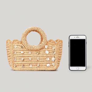 Bolso de Mano de Paja Tejida a Mano, Diseño Personalizado de Primavera/Verano, para Mujer, Ideal para la Playa o Vacaciones - Product Image 6