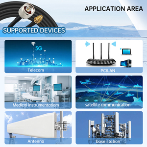 Rg316 SMA Nam để SMA nữ góc bên phải RF cáp đồng trục cho mạng không dây 2G 3G 4G ăng-ten Router SMA Pigtail Cáp - Product Image 6