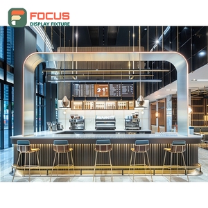 ตู้โชว์ร้านกาแฟแบบตั้งพื้น ตกแต่งด้วยวอลนัท สำหรับร้านค้าปลีก ตู้โชว์ร้านกาแฟเชิงพาณิชย์ - Product Image 2