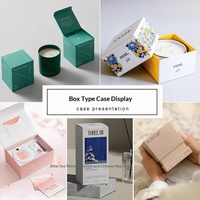 Boîte cadeau en papier rigide personnalisée haut de gamme écologique avec doublure en éponge, impression UV sur les bords et gaufrage pour l'emballage des bougies