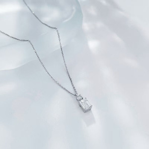 Collar con Colgante de Diamante Cultivado en Laboratorio de Platino Pt950, Diseño Minimalista y Elegante, 16, 17, 18 Pulgadas, Cadena de Diamantes para Mujer, Collar con Dije de Diamante de Laboratorio - Product Image 3