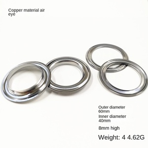 Anelli in Metallo per <span class=keywords><strong>Tende</strong></span> <span class=keywords><strong>da</strong></span> <span class=keywords><strong>Sole</strong></span> e Teli Impermeabili, Diametro Interno 40mm, Diametro Esterno 60mm, Altezza 8mm, Grandi <span class=keywords><strong>Occhielli</strong></span> per <span class=keywords><strong>Tende</strong></span> - Product Image 3