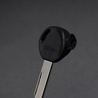 Clé de moto magnétique en acier inoxydable, pour côté gauche, droit, lame non gravé, blanc