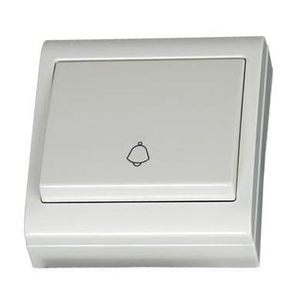Pulsatore per campana da superficie bianco, design compatto, facile installazione, ideale per controllare l'illuminazione o i sistemi di... - Product Image 1