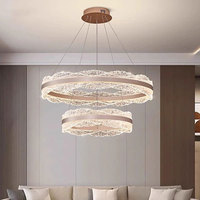 Lampe suspendue en acrylique dorée champagne VHWarm & Romantic pour restaurant, bar, chambre et salon, taille moyenne