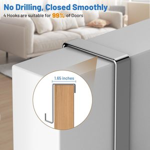 Organizador de Zapatos para Colgar Sobre la Puerta, con Capacidad para Más de 30 Pares, 10 Niveles, Tela Oxford Beige, para Almacenamiento en Armarios Detrás de la Puerta - Product Image 6
