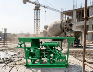 Electric Hydraulic Grout <b>Pump</b> 15 HP Green Fully Hydraulic System Cement Slurry Injector Motor 90L/min Productivity 1 Year - Product Image 5