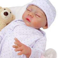 Encantador cuerpo completo de silicona realista 18 pulgadas muñecas Reborn modelo juguete hecho a mano silicona bebé niño lavable muñeca Reborn para regalo