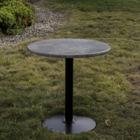 Table de salle à manger extérieure 600 mm en copeaux de bois gris, étanche, style antique simple, mobilier de maison pour café, cantine, hôtel, chambre