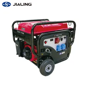 Generador de energía portátil de arranque eléctrico Jialing para el hogar 10kw 11kw motor por Honda generador de gasolina monofásico con ruedas
