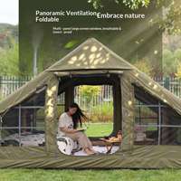Tente de camping gonflable pour les voyages en autonomie, en tissu Oxford résistant à l'usure, avec un espace intérieur spacieux et une opération de gonflage facile