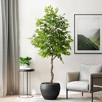 Arbre artificiel en plastique Ficus Religiosa pour l'intérieur et l'extérieur, décoration de Noël, verdure de simulation de haute qualité