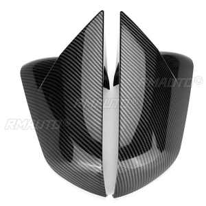 2PCS Coques de rétroviseurs latéraux pour Ford Mustang 2015 2016 2017 2018 2019 2020 2021 Noir brillant couleur fibre de carbone - Product Image 3