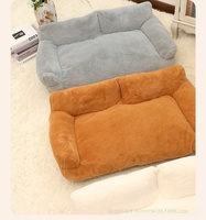 Lit pour chat personnalisé, canapé orthopédique carré en peluche lavable toutes saisons, emballage carton, fabricant, approvisionnement en gros