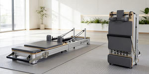 Machine <span class=keywords><strong>de</strong></span> Pilates Reformer Pliable en Aluminium pour Entraînement du Core et Fitness, Équipement <span class=keywords><strong>de</strong></span> Studio Pilates, Garantie 3 Ans - Product Image 4