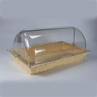 Huishoudelijke milieuvriendelijke plastic opbergmand voor op het bureau, multifunctioneel ontwerp voor brood, groenten, snacks (moderne eenvoud)