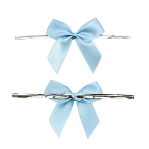 E-Magic lazo de seda de alta calidad lazo de satén rosa de 5/8 pulgadas con lazo torcido plateado <span class=keywords><strong>para</strong></span> <span class=keywords><strong>regalos</strong></span> de navidad - Product Image 4