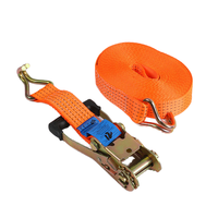 Attache à cliquet en corde 3 ''10T Sangle de machinerie lourde 10m 12m Résistant à l'abrasion PE Polyester Mélange Attache à cliquet rétractable