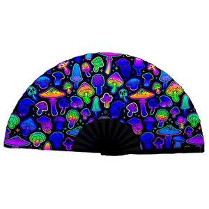 Abanico Plegable de Bambú Grande de 33 cm con Impresión UV, Estilo Arte Folclórico Pintado, para Decoraciones de Fiestas y Festivales, Pedido Mínimo 2 Piezas - Product Image 4