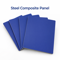 Panneau composite en acier 4x8 pieds, finition brillante bleue, pour la décoration intérieure commerciale