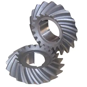 Oem standar dan khusus Hex Bore baja Spiral Hypoid Pinion Drive Spur Helical Bevel Gear