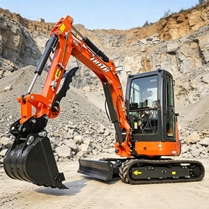 Mini-excavatrice sur chenilles 3,5 tonnes CE 5 EPA avec moteur, boîte de vitesses haute efficacité, pompe et benne, livraison gratuite, garantie un an - Product Image 6