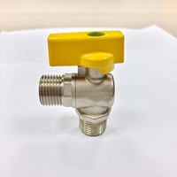Vanne à gaz en laiton de haute qualité poignée papillon forgé plaqué 90 degrés mâle femelle robinet à tournant sphérique en laiton