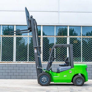 Chariot élévateur à quatre roues à énergie lithium écologique 3,5t, livraison gratuite avec système hydraulique complet - Product Image 1