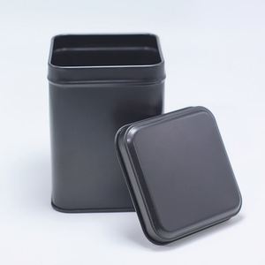 Customized Design square Airtight Tea <b>Tin</b> Canister Food Grade Printing Packing Box Empty sealed square Green Metal Tea Cans - Product Image 3