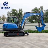 Free Shipping RIPPA 5Ton 6Ton Excavator EPA Engine Kubota Crawler Earthmoving Machine Backhoe Farm Digger Mini Excavators