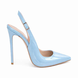 <span class=keywords><strong>Décolleté</strong></span> Slingback Vernice Bluette 2026 in PU di Alta Qualità con <span class=keywords><strong>Tacco</strong></span> a Spillo <span class=keywords><strong>Alto</strong></span> 12 CM, Scarpe da Donna per Uso Quotidiano e Ufficio - Product Image 1