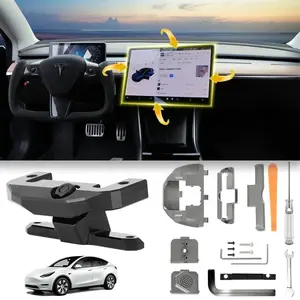 Te-Mart Centrale Bediening Scherm Beugel Auto Navigatie Scherm Beugel Draaibaar Verstelbaar Voor Tesla Model 3 Model Y Accessoires