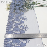 Dentelle brodée florale rouge de 19 cm, en tulle souple, plusieurs largeurs et couleurs disponibles pour la lingerie, les soutiens-gorge et la couture