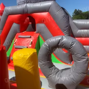 Commercial Kids' Outdoor Party Inflatable <b>Castle</b> <b>Bounce</b> House with Stone Pattern Design and Slide - Product Image 4