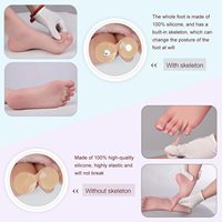 Mannequin Prothétique Réaliste Pieds En Silicone Pratique Faux Modèle De Pied Outil Mobile Flexible Sans Nail Tip Art Formation